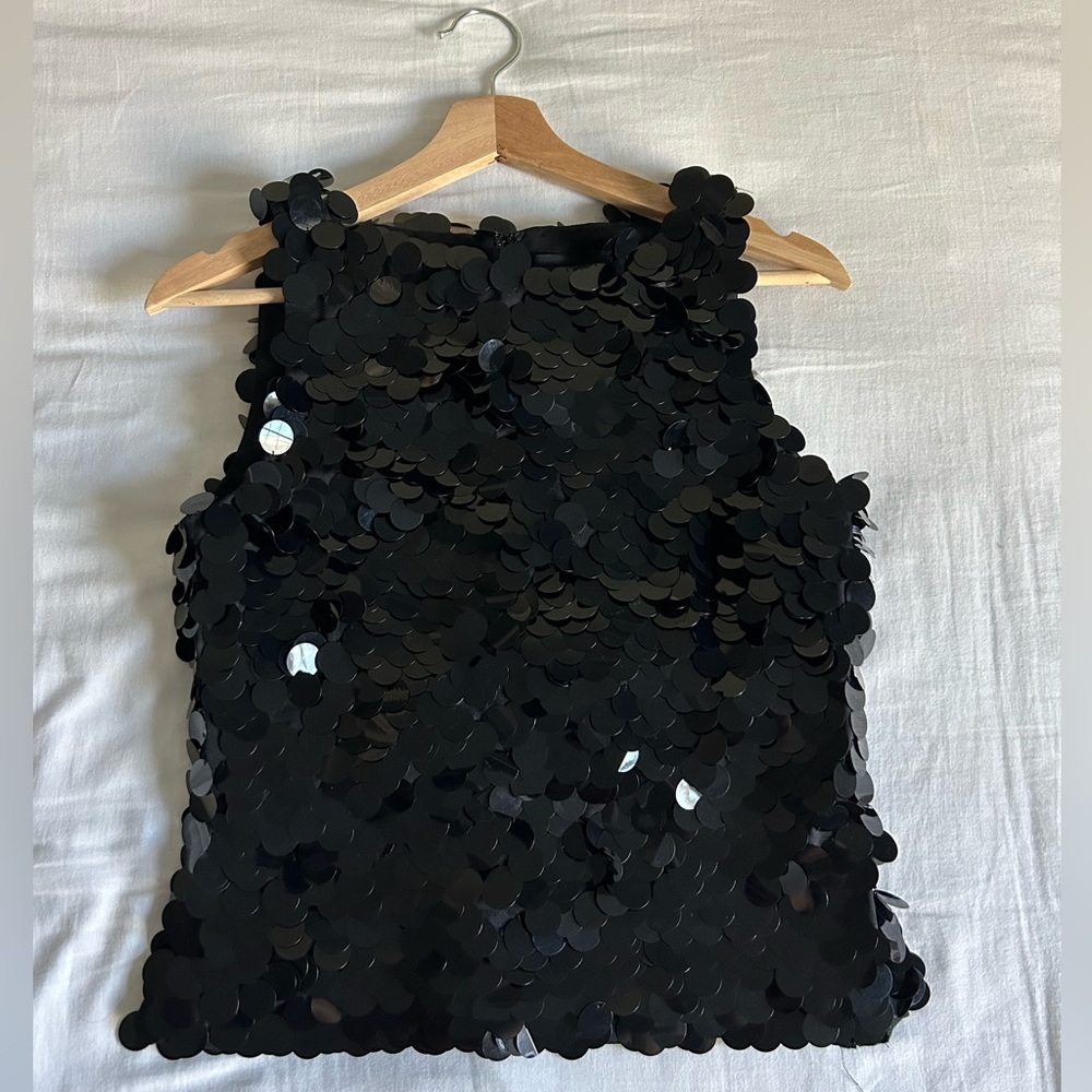 ✨SOLD✨ Black Sequins Top